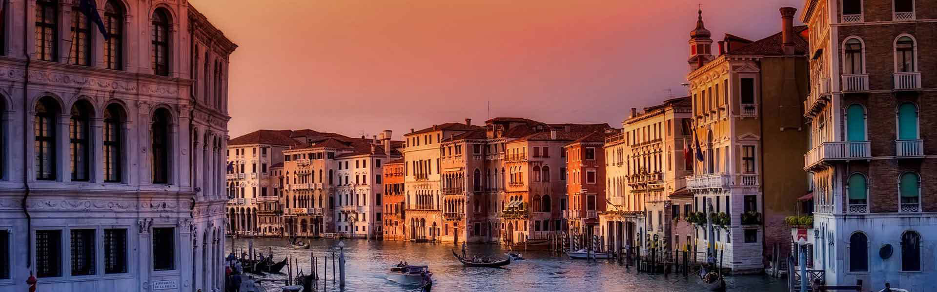 venice grand canal at sunset