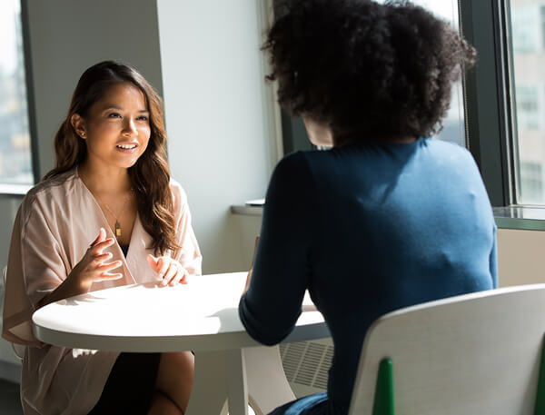 two women in a job interview